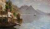 Peder Mork Monsted Wall Art - Gandria Lago Di Lugano